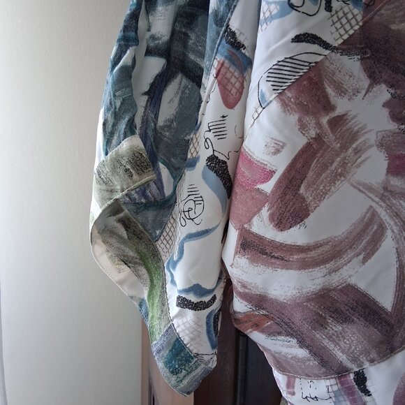 Young Threads Floral Dolman Sleeve pheasant blouse top size large NWT  B21 - Picture 4 of 10